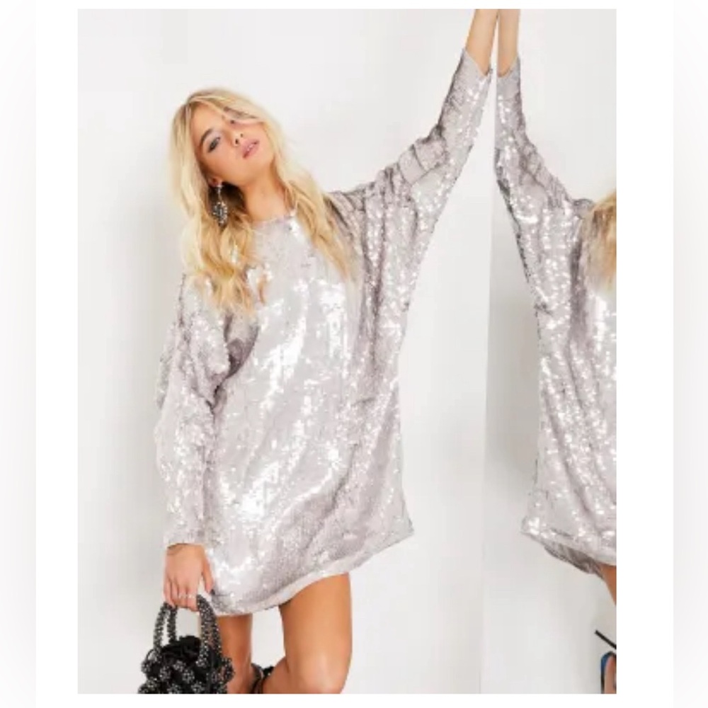 ASOS EDITION embellished mini T-shirt dress